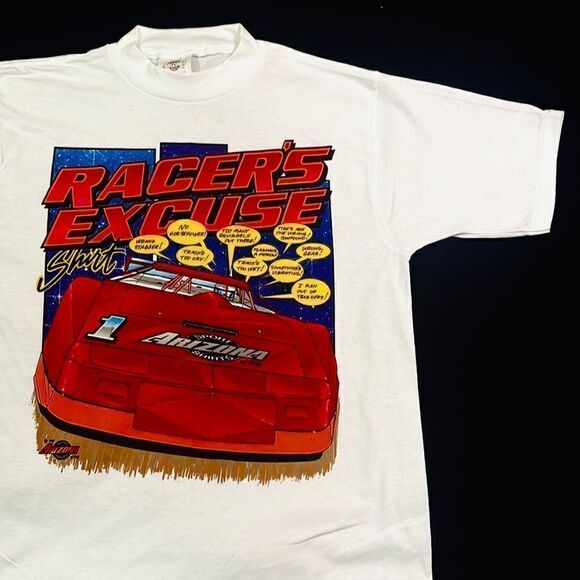 Vintage 1995 Single Stitch “Racer’s Excuses Shirt” Drag Racing Tee - Picture 2 of 7